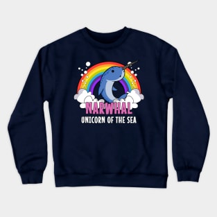 Narwhal Fish Unicorn Of The Sea Crewneck Sweatshirt